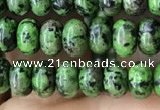 CRB4042 15.5 inches 4*6mm rondelle imitation ruby zoisite beads