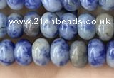 CRB4046 15.5 inches 4*6mm rondelle blue spot stone beads