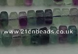 CRB406 15.5 inches 5*8mm rondelle fluorite gemstone beads