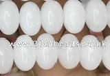 CRB4070 15.5 inches 5*8mm rondelle white jade beads wholesale