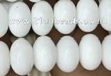 CRB4071 15.5 inches 5*8mm rondelle white porcelain beads wholesale