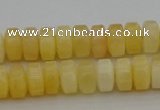 CRB410 15.5 inches 5*8mm rondelle yellow jade beads wholesale