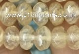 CRB4111 15.5 inches 5*8mm faceted rondelle yellow watermelon beads