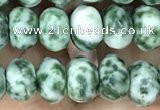 CRB4116 15.5 inches 5*8mm faceted rondelle Qinghai jade beads