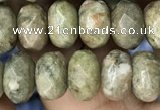 CRB4117 15.5 inches 5*8mm faceted rondelle Chinese unakite beads