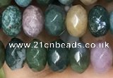 CRB4120 15.5 inches 5*8mm faceted rondelle Indian agate beads