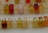 CRB413 15.5 inches 5*8mm rondelle yellow agate beads wholesale