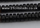 CRB418 15.5 inches 5*8mm rondelle black agate beads wholesale