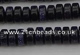 CRB420 15.5 inches 5*8mm rondelle blue goldstone beads wholesale