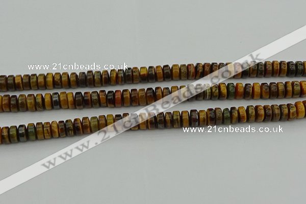 CRB435 15.5 inches 5*8mm rondelle yellow tiger eye beads