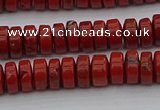 CRB438 15.5 inches 5*8mm rondelle red jasper beads wholesale