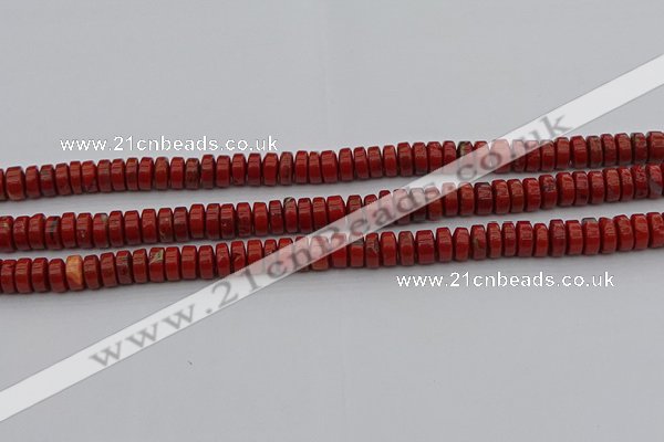 CRB438 15.5 inches 5*8mm rondelle red jasper beads wholesale