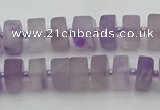 CRB456 15.5 inche 5*8mm tyre matte amethyst gemstone beads