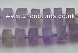 CRB458 15.5 inche 8*12mm tyre matte amethyst gemstone beads