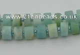 CRB468 15.5 inche 5*8mm tyre matte amazonite gemstone beads