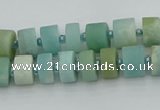 CRB469 15.5 inche 6*10mm tyre matte amazonite gemstone beads