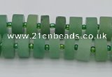 CRB472 15.5 inches 5*8mm tyre green aventurine beads wholesale