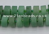 CRB474 15.5 inches 7*12mm tyre green aventurine beads wholesale