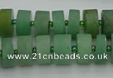 CRB475 15.5 inches 8*14mm tyre green aventurine beads wholesale