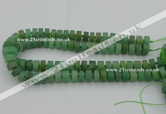 CRB475 15.5 inches 8*14mm tyre green aventurine beads wholesale