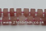 CRB477 15.5 inches 5*8mm tyre strawberry quartz beads wholesale