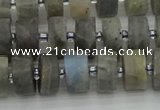 CRB484 15.5 inches 7*12mm tyre labradorite gemstone beads