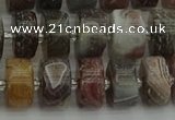 CRB489 15.5 inches 6*12mm tyre matte botswana agate beads wholesale