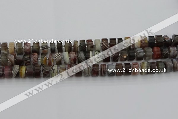 CRB495 15.5 inches 6*12mm tyre botswana agate beads wholesale