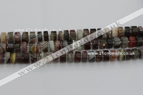 CRB496 15.5 inches 7*14mm tyre botswana agate beads wholesale