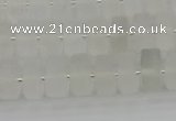 CRB499 15.5 inches 5*8mm tyre matte white crystal beads wholesale