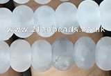 CRB5001 15.5 inches 4*6mm rondelle matte cloudy quartz beads wholesale