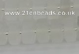 CRB501 15.5 inches 6*12mm tyre matte white crystal beads wholesale