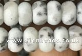 CRB5010 15.5 inches 4*6mm rondelle matte sesame jasper beads