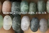 CRB5019 15.5 inches 4*6mm rondelle matte Indian agate beads wholesale