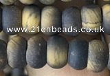 CRB5024 15.5 inches 4*6mm rondelle matte yellow tiger eye beads