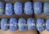 CRB5025 15.5 inches 4*6mm rondelle matte lapis lazuli beads wholesale