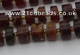 CRB505 15.5 inches 5*8mm tyre orange garnet beads wholesale