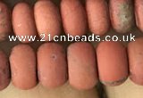 CRB5064 15.5 inches 5*8mm rondelle matte red jasper beads wholesale