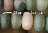 CRB5069 15.5 inches 5*8mm rondelle matte Indian agate beads wholesale