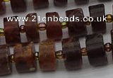 CRB507 15.5 inches 6*12mm tyre orange garnet beads wholesale