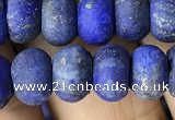 CRB5075 15.5 inches 5*8mm rondelle matte lapis lazuli beads wholesale