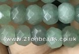 CRB5104 15.5 inches 4*6mm faceted rondelle green aventurine beads