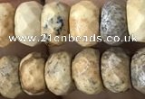 CRB5110 15.5 inches 4*6mm faceted rondelle picture jasper beads