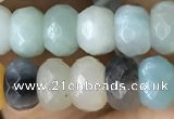 CRB5119 15.5 inches 4*6mm faceted rondelle amazonite beads wholesale