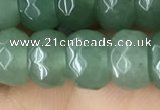 CRB5156 15.5 inches 5*8mm faceted rondelle green aventurine beads