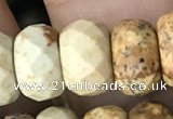 CRB5159 15.5 inches 5*8mm faceted rondelle picture jasper beads