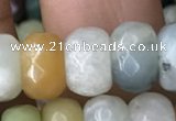 CRB5164 15.5 inches 5*8mm faceted rondelle amazonite beads wholesale