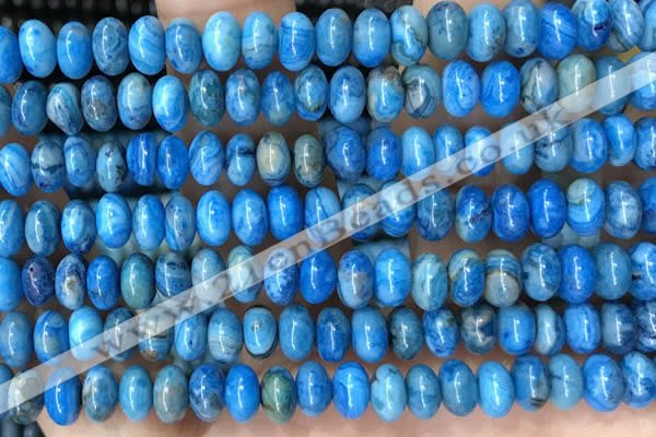 CRB5302 15.5 inches 4*6mm rondelle blue crazy lace agate beads