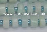 CRB531 15.5 inches 6*10mm tyre Chinese amazonite beads wholesale