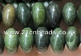 CRB5311 15.5 inches 4*6mm rondelle bronze green stone beads